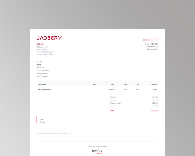 Invoice - UI / UX Design & Development UI Design Screenshot 3