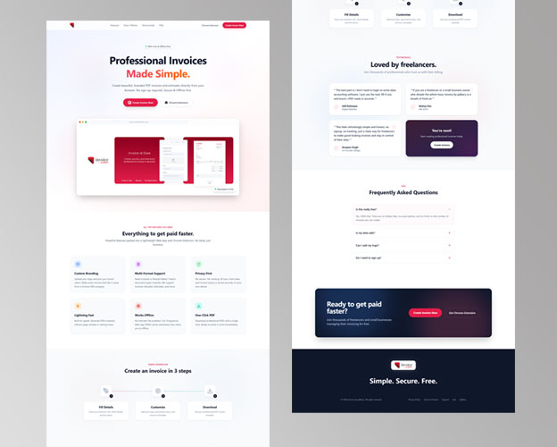 Invoice - UI / UX Design & Development UI Design Screenshot 4